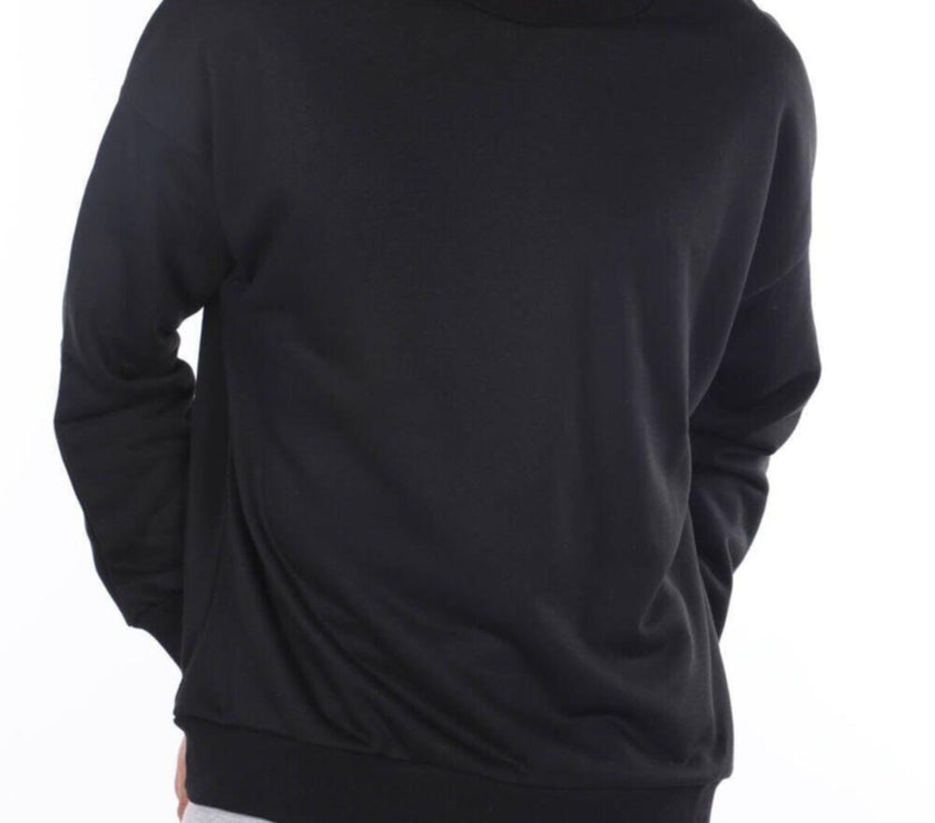 Asit Yıkamalı Siyah Oversize Erkek Sweatshirt