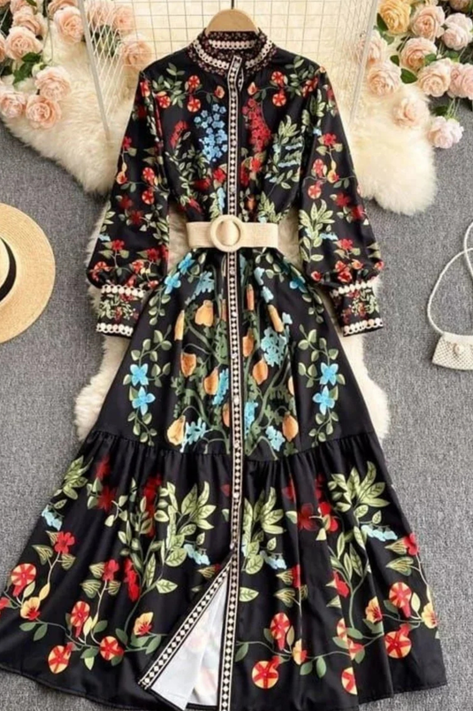 Atlas Kumaş & Jennyfer Krep Kumaş Elbise - (KEMER DAHİLDİR)