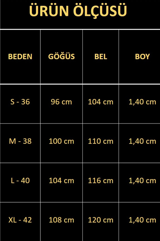 Atlas Kumaş Çiçek Desenli Düğme Detaylı Siyah Elbise- (KEMER DAHİLDİR)