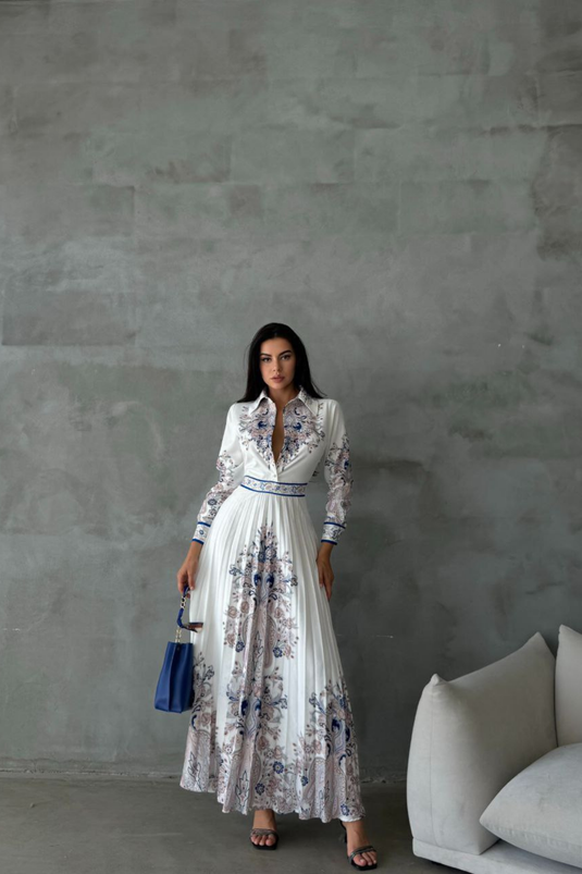 Atlas Kumaş Elbise -42131