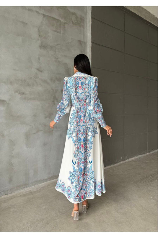 Atlas Kumaş Elbise (KEMER DAHİLDİR)-beyaz Nhn24