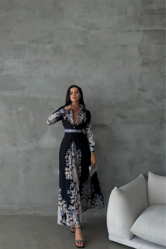 Atlas Kumaş Elbise -42131